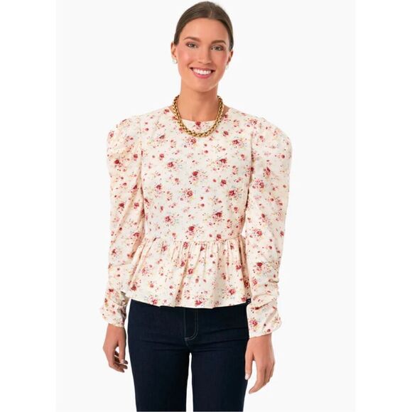 Tuckernuck Hyacinth House - Clemons Long Sleeve Puff Blouse Women’s Size Small - Picture 2 of 13